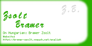 zsolt bramer business card